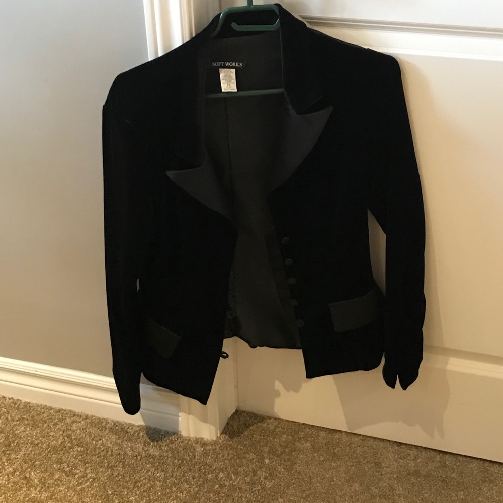 Black velvet jacket